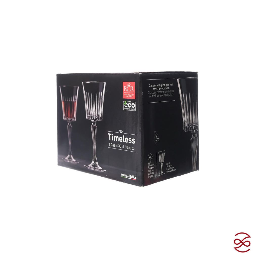 Набор бокалов для вина AS Crystal Timeless Платиновая полоса 300мл (6шт)