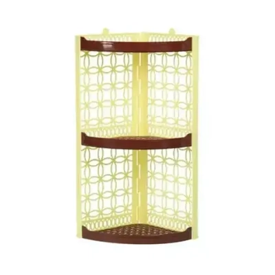 Полка для ванной комнаты угловая (Бежево-коричневый)