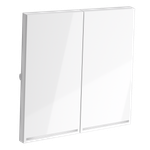 Клавиши для выключателя/переключателя двухклавишного с подсветкой, S70 (белый глянцевый)