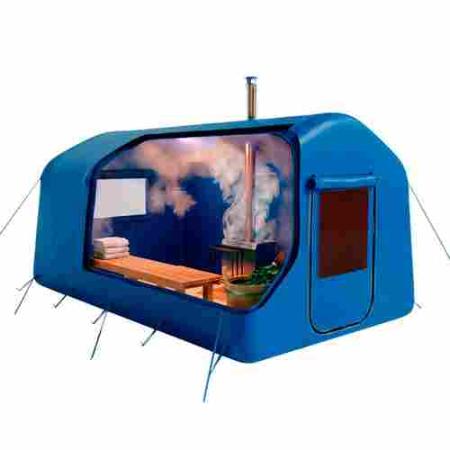 Баня пневмокаркасная 4,8×2,4×2,4 м, из ПВХ, синяя
