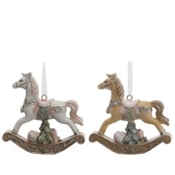 GAEM Фигурка декоративная подвесная "Лошадка-качалка", L7 W2 H7,5 см, 2в.
