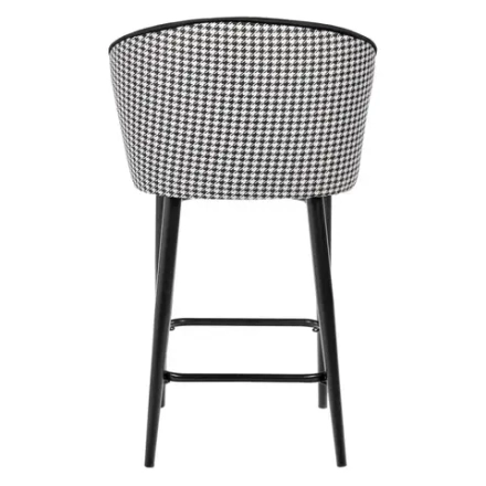 Стул полубарный Bradex Home Paola чёрный с жаккардом