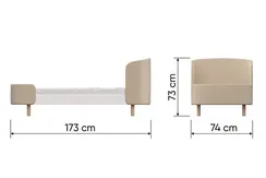 Кровать Ellipse Kidi Soft для детей от 3 до 7 лет Бежевая