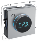 BRITE Термостат электронный с индикацией ТС10-1-БрС сталь IEK