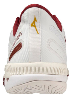 Женские Кроссовки теннисные Mizuno Wave Exceed Tour 5 AC - white/cabernet/papyrus