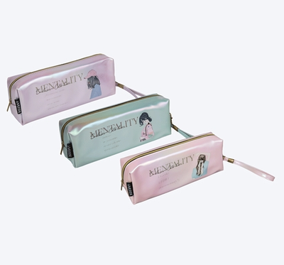 Пенал-косметичка 21,5x8x5 см, ассорти "Mentality" (deVENTE)