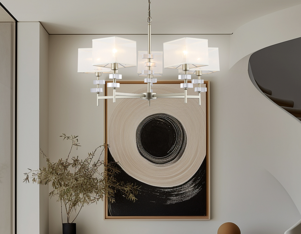 Светильник подвесной LH71331/5 CGD золото E14/5 max 40W D700*850