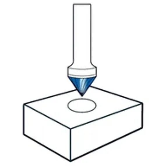 Борфреза твердосплавная Karnasch форма D, 6х4,7х6х50 мм, насечка HP-6, покрытие Blue-Tec, арт. 11.5034-055