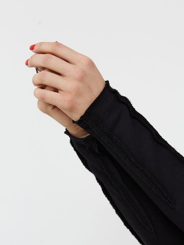 Жакет строчки трикотажный, черный