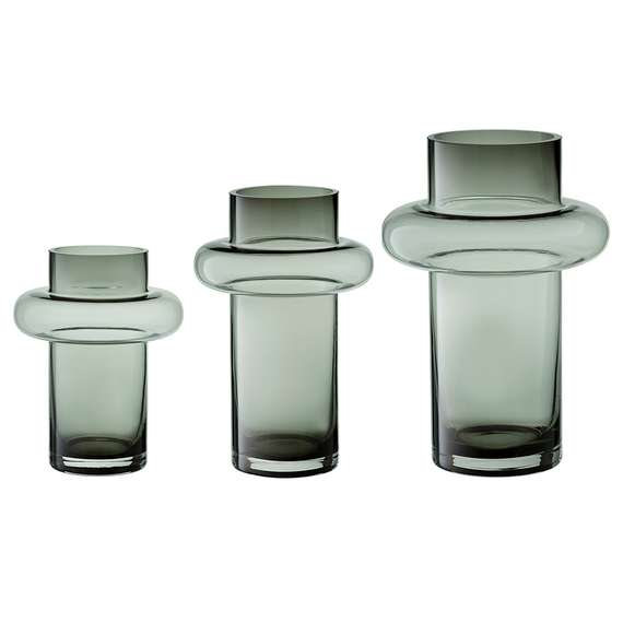 Ваза для цветов Vayr, 26 см, серая