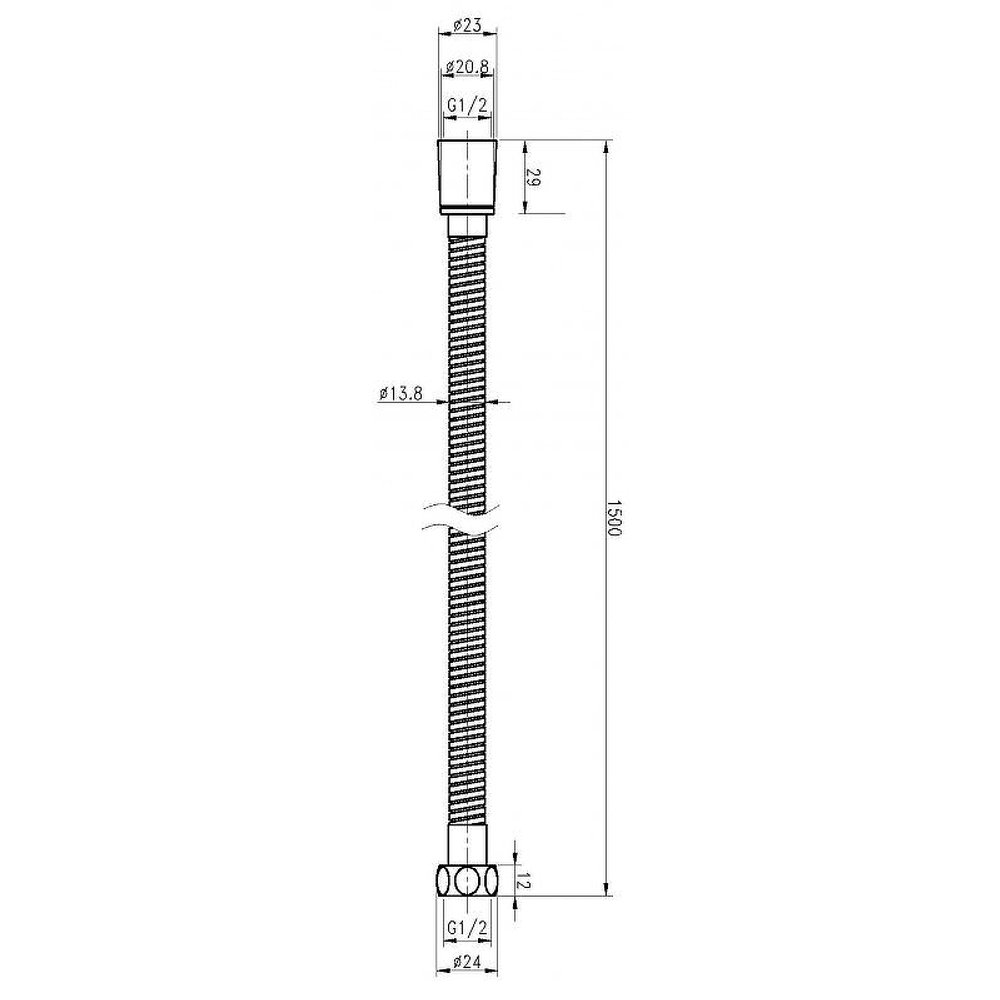 Душевой шланг Cezares Czr CZR-FMM-150-01 Хром