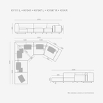 6-и местный нераскладной угловой диван KYOTO KO-17