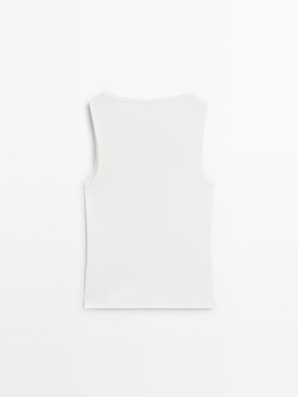 Massimo Dutti Топ без рукавов с квадратным вырезом, белый