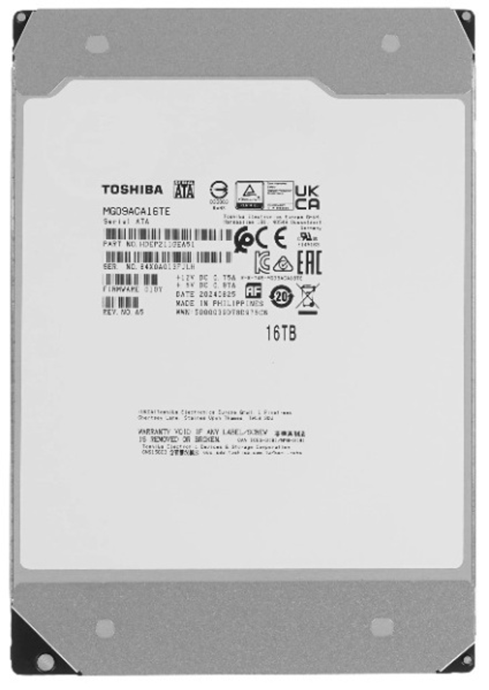 Жесткий диск 16TB SATA 6Gb/s Toshiba MG09ACA16TE