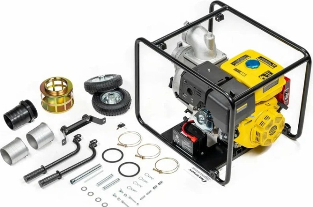 Мотопомпа бензиновая CHAMPION GTP101E для грязной воды