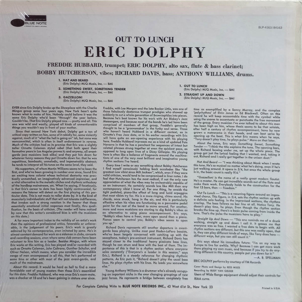 Eric Dolphy / Out To Lunch (LP)