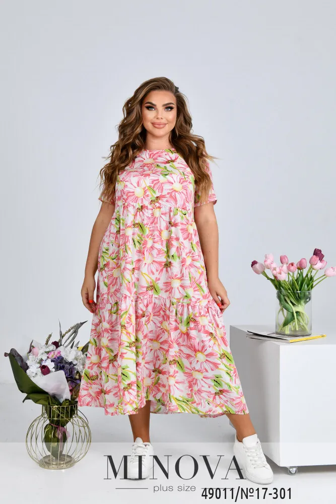 Платье 17-301-розовый Minova