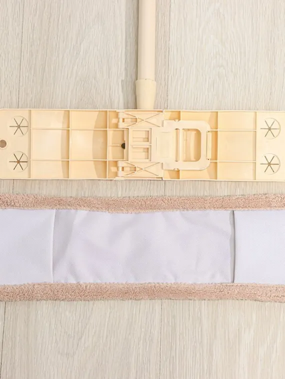 Швабра для мытья пола плоская Доляна, насадка микрофибра 42×12 см, 50 гр, металлическая ручка 119 см, цвет МИКС