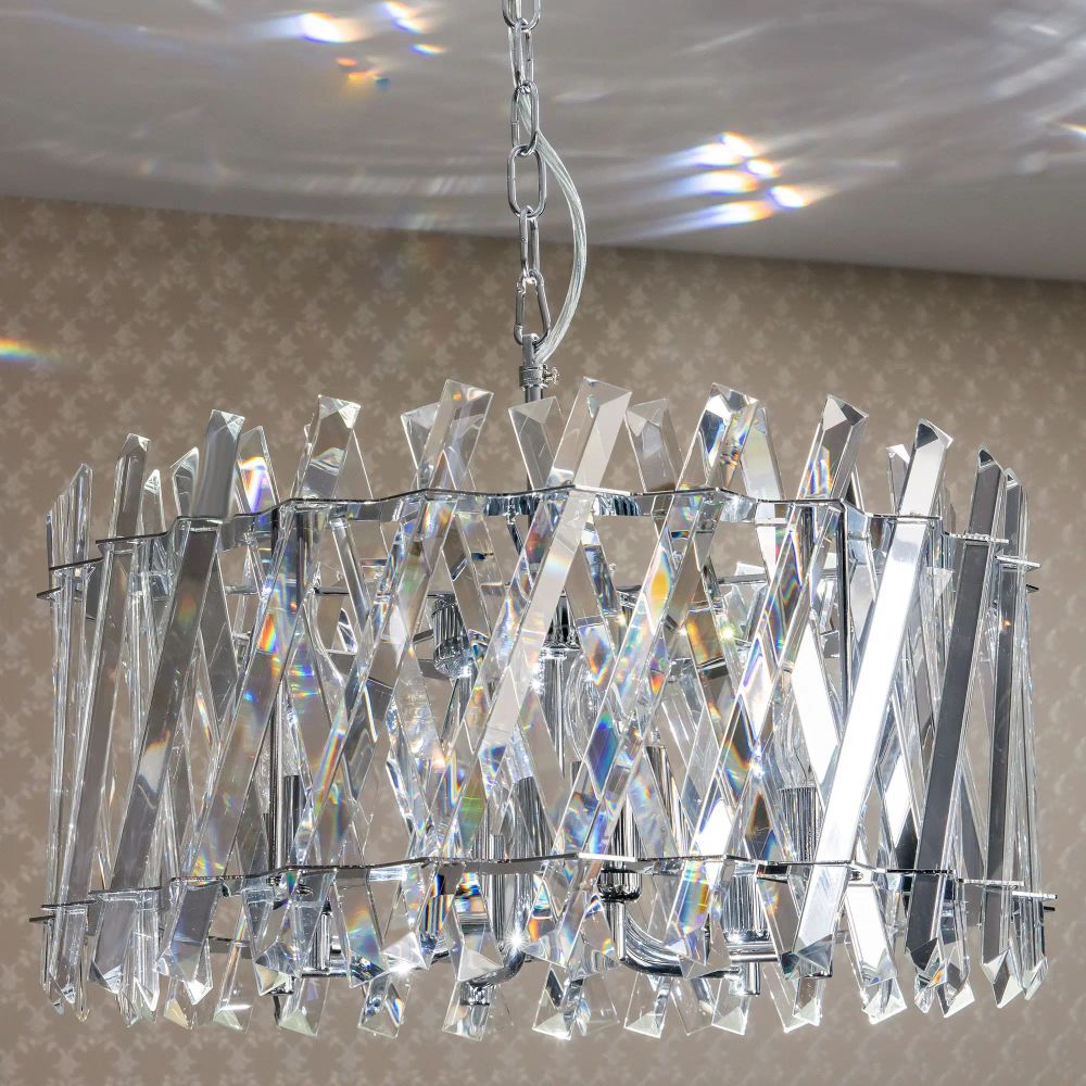 Citilux Ингвар CL334261 Люстра подвесная хрустальная Хром