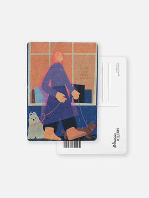 Открытка «Прогулка под дождём»