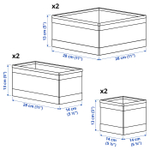 Набор органайзеров IKEA SKUBB (СКАББ), Полиэстер, Белый, 6 шт
