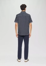 Рубашка с коротким рукавом в клетку и нагрудным карманом s.Oliver