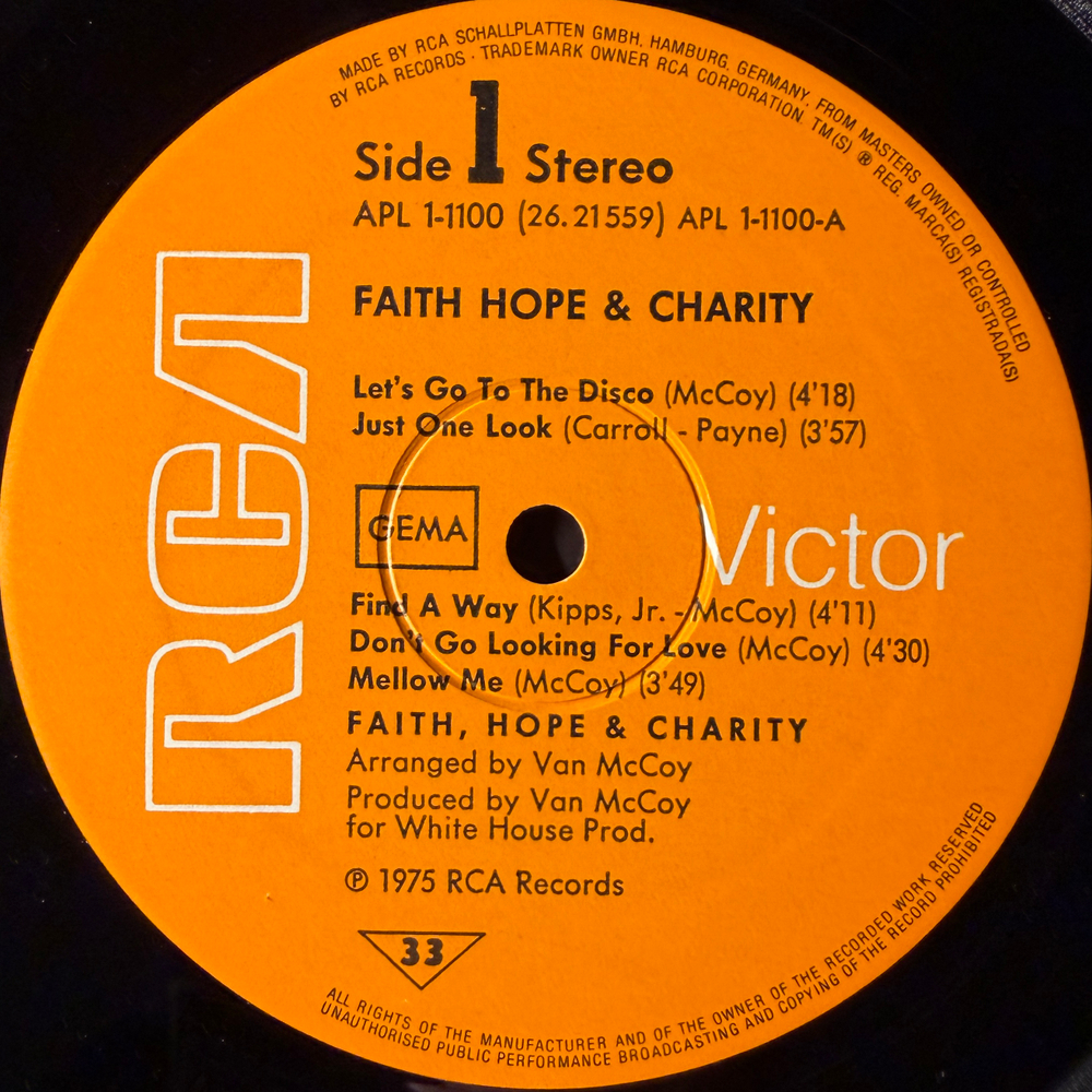 Faith, Hope & Charity ‎– Faith, Hope & Charity (Германия 1975г.) Т