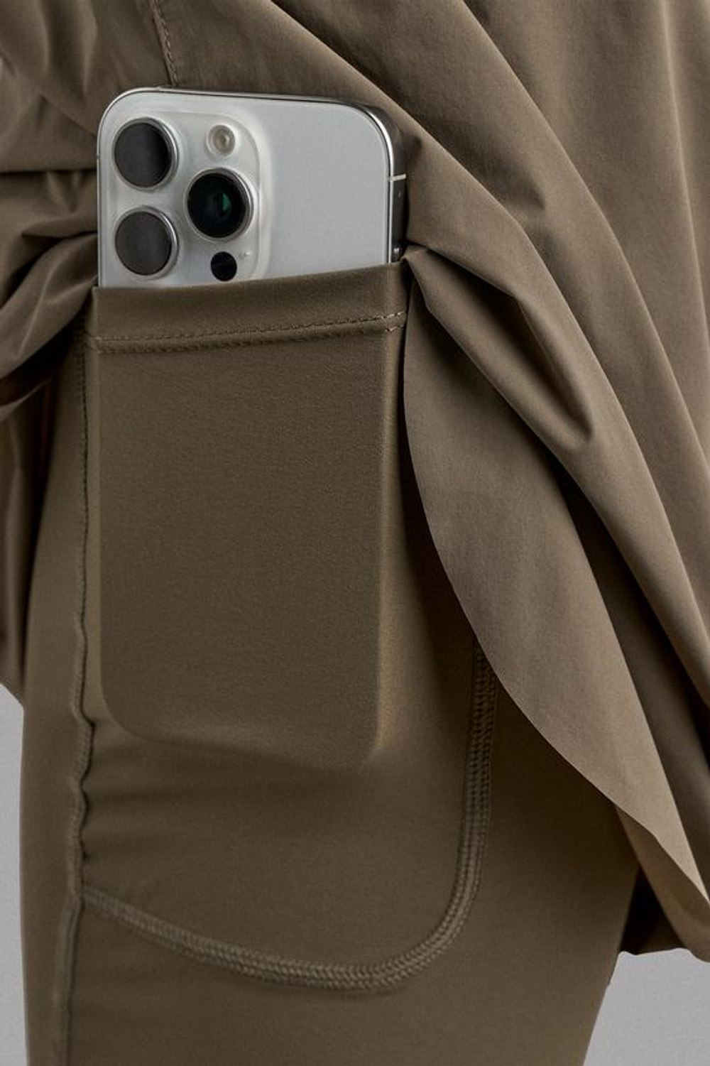 ZARA ШОРТЫ ДЛЯ БЕГА 2 В 1, ЗЕЛЕНЫЙ/СЕРЫЙ