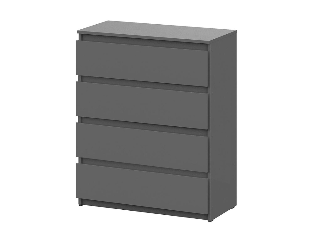 Денвер комод 4 ящика / Графит серый