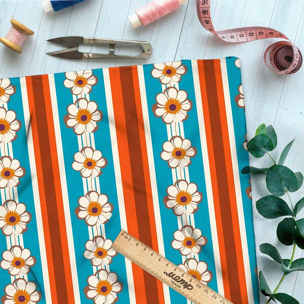 Ткань премиум сатин эклектичные перемены стилей