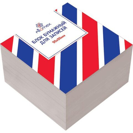 Блок бумаги для записи (90*90*50мм) белый, непроклеенный, 70г/м2 белизна 70%