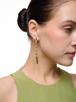 Серьги "Stic gess" с малахитом Gold