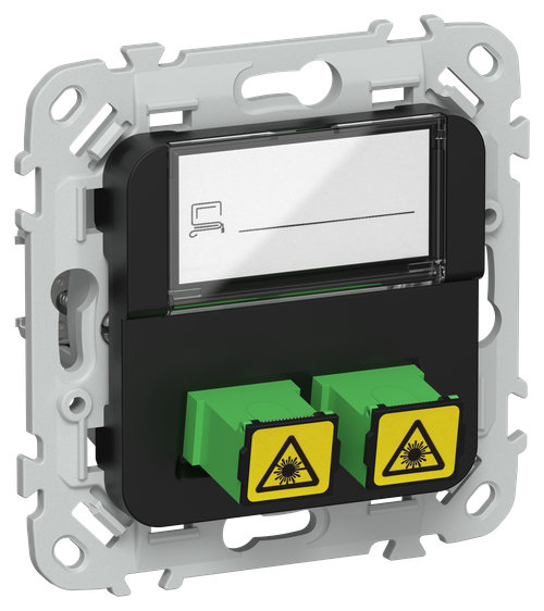 FLITE Розетка 2-местная оптоволоконная РОВ-2-ФлЧ черный IEK