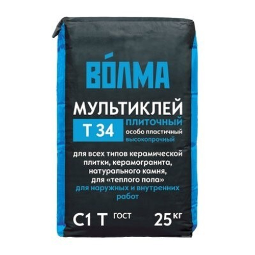 Плиточный клей Волма Мультиклей 25кг Т34