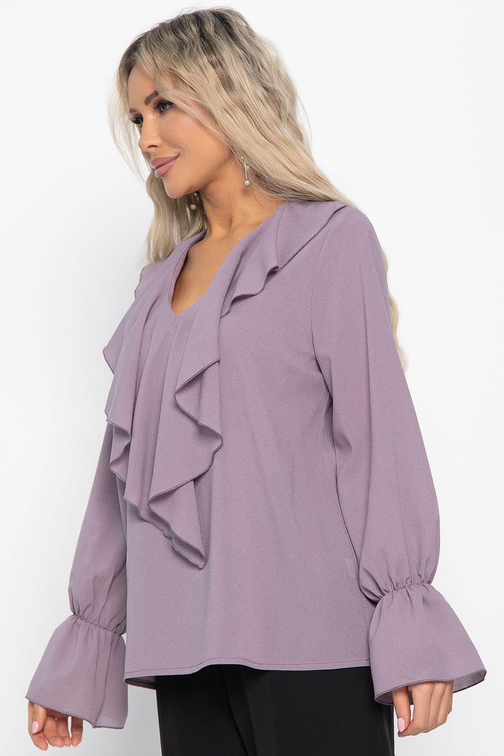 Блуза шифоновая Вэнси (пудра) Б15025-8М LT Collection