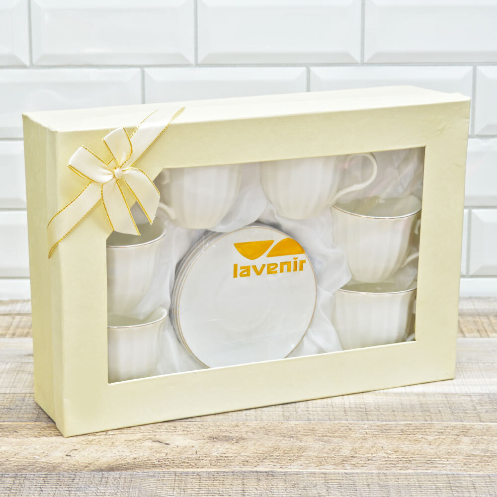 Чайный набор 12 предметов 210мл "Пломбир" (100394)