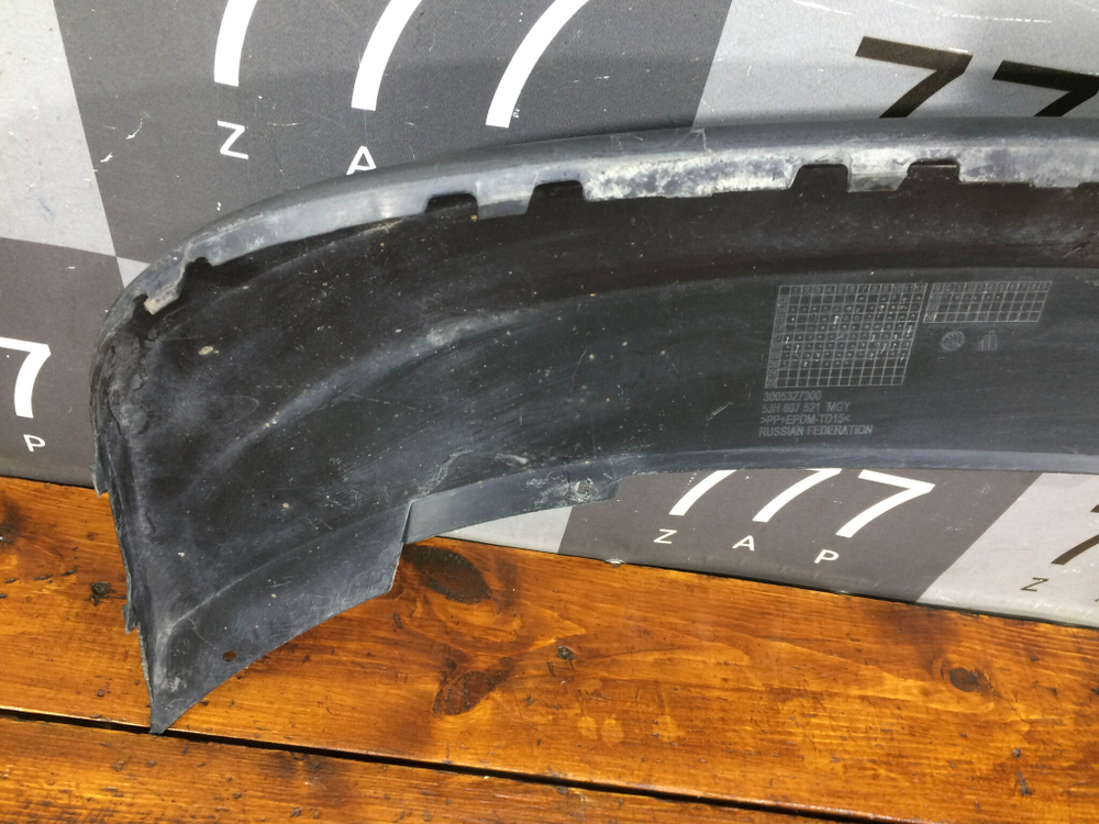 Юбка заднего бампера Skoda Rapid 1 12-20 Б/У Оригинал 5JH807521