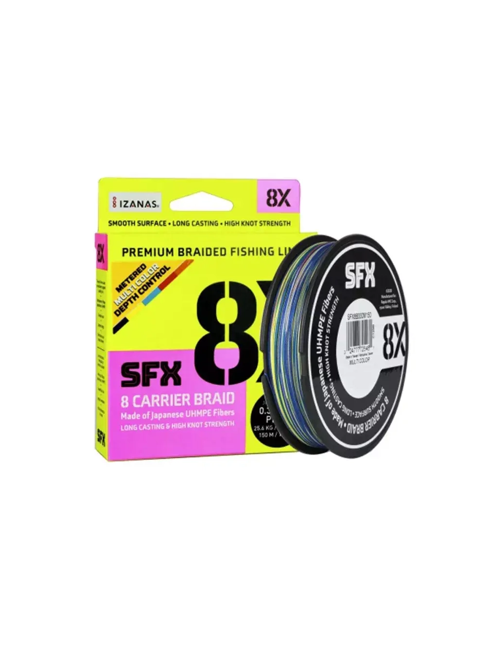 Плетеный шнур для рыбалки SFX 8X 150 м, 0,285 мм, 22,3 кг