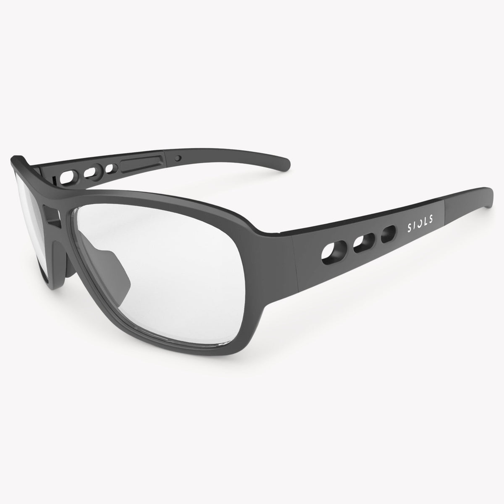 Спортивные очки с диоптриями детские Siols / Kids Fusion Hybrid / Black Matt / Medium 10-13 лет