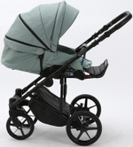 Детская коляска Adamex Zico Deluxe 3 в 1 Z-SA20 СЕР-ЗЕЛЕН.КОЖА