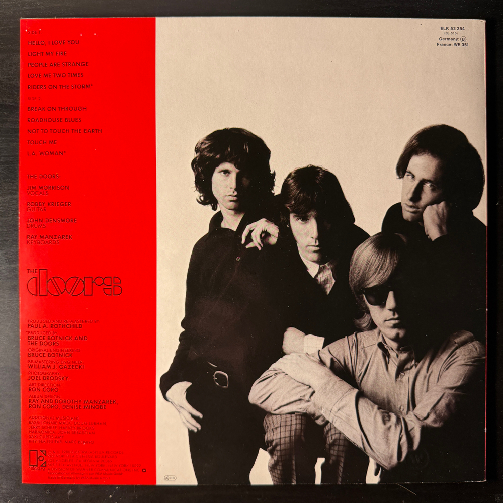 The Doors ‎– Greatest Hits (Германия 1980г.)