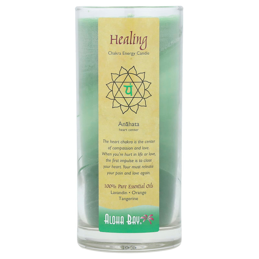Aloha Bay, Свечи "энергия чакр", приносят исцеление, с лавандином • апельсином • мандарином, 11 унций