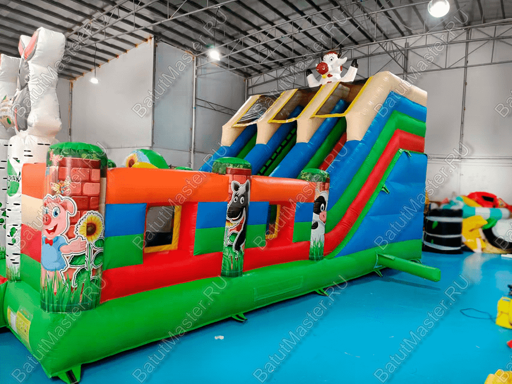 Коммерческий батут "Фермерские зверята"