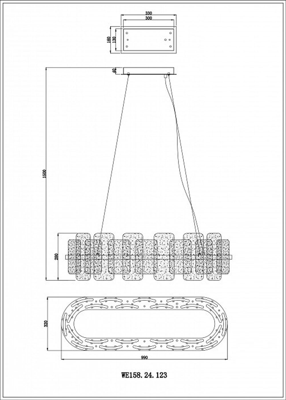 Подвесной светильник Wertmark Nelly WE158.24.123