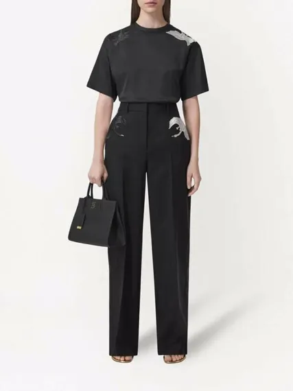 Кожаная сумка Burberry Mini Frances черный