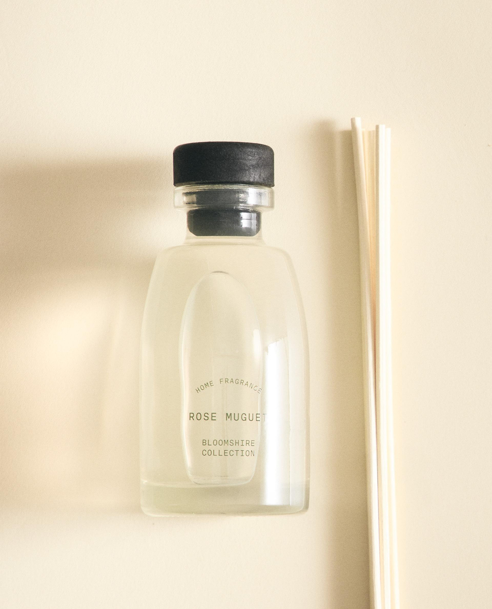 Zara Home Аромадиффузор Rose Muguet 100 мл, тростниковые палочки микадо, аромат цветочный, Розовый