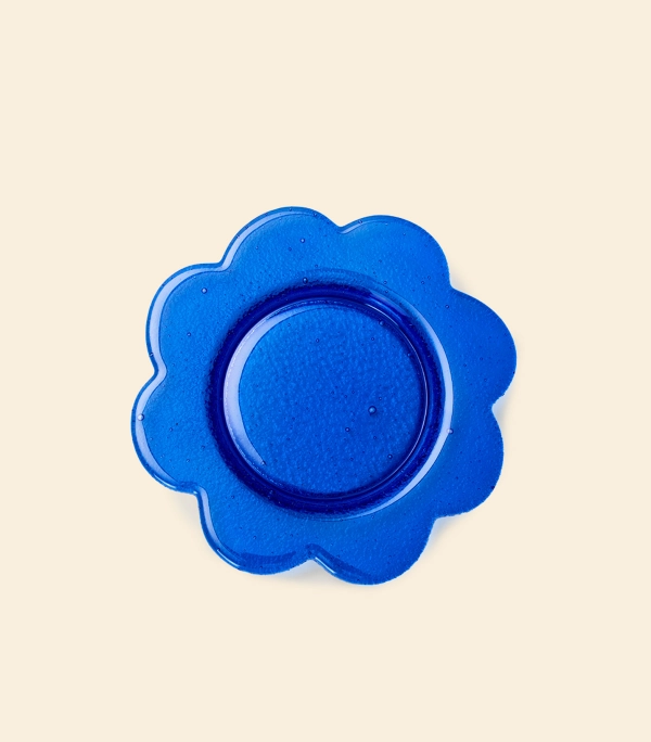 Тарелка — Flora 18, синяя | SOLID WATER