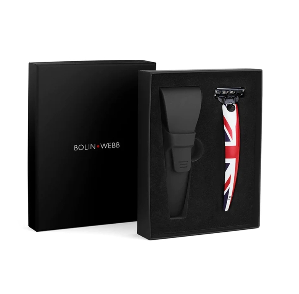 Bolin Webb R1 - Подарочный набор, бритва R1 Union Jack, дорожный чехол