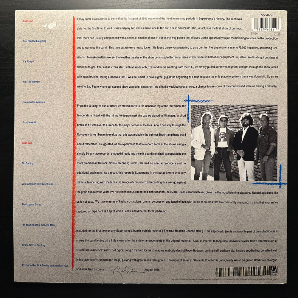 Supertramp - Live '88 (Германия 1988г.)