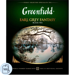 Чай чёрный Greenfield Earl Grey Fantasy 100 пакетиков (бергамот)